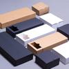 Caja de Papel Kraft Estampada en Oro, Caja Plegable para Ropa Interior y Calcetines, Caja Cajón para Regalo de Té, Caja de Empaque con Impresión de Logo Personalizado