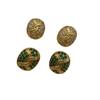 Estilo europeo y americano retro nuevo diamante verde oro lujo ligero aretes de botón ovalados personalidad de alta gama combinable joyería para la oreja