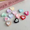 Cuentas de corazón de acrílico de color sólido con efecto de goteo de aceite, cuentas sueltas para pulseras hechas a mano de bricolaje, cadenas para teléfonos, llaveros y accesorios