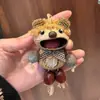 Campanilla de Viento de Cáscara de Fruta Muñeco de Vaina de Frijol Colgante Hecho a Mano DIY para Bolsa de Plantas Llavero Decorativo Regalo Creativo Colgante para Coche