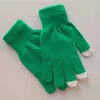 Guantes Tejidos con Pantalla Táctil con Estampado de Pegamento para Otoño e Invierno para Hombre y Mujer Exterior Adulto Cálido Color Puro Guantes de Pantalla Táctil Logotipo