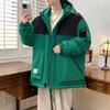 Cor combinando casal jovem plus size engrossado outono e inverno Novo inverno casaco acolchoado de algodão masculino da moda casaco de algodão plus size