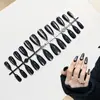 Uñas Postizas de Almendra Hechas a Mano Ojo de Gato Hecho a Mano 24 Piezas Desmontables Pre-hechas Puntas para Uñas Portátiles para DIY