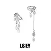 1196 Muguete Perla Ear Cuff Estilo Minimalista Plata de Ley S925 Único de Alta Gama Ear Cuff Joyería de Plata al por Mayor
