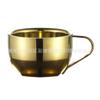Conjunto de Xícara de Café e Pires Conjunto de Aço Inoxidável Criativa Copo de Café Estilo Europeu 304 Aço Inoxidável Xícara de Chá Simples