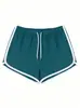 Pantalones Cortos Deportivos de Mujer Transfronterizos 2025 Verano Color Sólido Elástico Cordón Holgados Adelgazantes Estudiante Pierna Ancha Casual