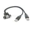 USB de Porta Dupla Personalizado com Parafusos para Um para Dois USB2.0*2 Cabo de Dados Adaptador de Transmissão de Dados Cabo de Extensão