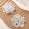 Estilo Artístico Vintage Tela Degradada Encaje Rosa Diadema Hecha a Mano DIY Broche Adhesivo Accesorios para Ropa