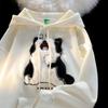 Moletom com capuz estilo japonês retrô fofo com estampa de gatinho para homens e mulheres, novo casaco solto de marca americana de moda para casais, outono