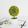 Bola de Nieve de Sakura Árbol Pequeño Artificial en Maceta Decoración para el Hogar Adornos Florales Creativo Mini Pequeño Bola Redonda Planta Bola de Hierba Bonsái