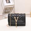 Bolsas Femininas 2023 Nova Tendência da Moda Bolsa de Ombro Listrada Bordada Bolsa Transversal Decorativa com Franjas em Forma de V Dropshipping