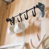 Gancho de pared con cuatro ganchos móviles, estilo retro nórdico, para pasillo, abrigo, decoración de jardín, manualidades de comestibles.