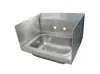Fregadero de acero inoxidable 304 para pared comercial de exportación con respaldo lavabo para verduras moldeado integral de ingeniería lavabo individual pequeño