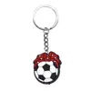Accesorios de Llavero de Fútbol de Dibujos Animados Transfronterizos Colgante Pequeño Pvc Goma Suave Colgante de Bolsillo En Stock