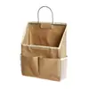 Bolsa Colgante de Almacenamiento para Mesita de Noche de Tela de Algodón y Lino, Bolsa Organizadora de Artículos Varios y Snacks para Pared de Dormitorio, Bolsa de Almacenamiento para Pared