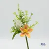 Flores Artificiales de Seda para Novias y Damas de Honor, Fabricación de Ramos, Decoración del Hogar, Imanes para Refrigerador, Flores Artificiales, Flores de Loto con Astas de Ciervo Atadas a Mano