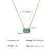 Anel Aberto Versátil Ins Novo Banhado a Ouro 18K Zircônia Azul Corrente para Clavícula Pulseira Feminina Joias Conjunto Francês Atacado