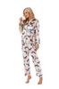 Conjunto de Ropa para el Hogar Estilo Europeo y Americano, Pijama para Mujer, Suministro de Comercio Exterior, Cárdigan de Satén, Manga Larga, Moda Casual de Otoño