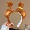Linda Diadema de Peluche para Mujer, Nuevo Estilo de Dibujos Animados 2026, Adorable Pinza de Pelo Diadema, Accesorio para Fotos de Viaje, Versátil