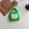 Japonês e Coreano Novo Saco de Fone de Ouvido Bluetooth Pelúcia Desenho Animado Peixe Pinguim Gato Tricotado à Mão Porta-Moedas Bolsa de Cosméticos