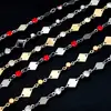 Cadena DIY de Diamantes de Imitación en Forma de Rombo Cadena de Pedrería Conserva el Color Tocado de Novia Borla Cadena de Cobre Materiales para Ropa Venta al por Mayor Cadena Conserva el Color