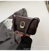 Bolsa quadrada pequena simples e versátil, outono e inverno, bolsa de tofu da moda coreana, bolsa feminina de ombro transversal para trabalho e deslocamento