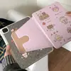 Funda para Tableta iPad 11/10ª Generación Oso Rosa Lunares con Soporte Giratorio, Portalápices Mini de Dibujos Animados Air