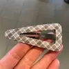 Estilo K de Grampo de Cabelo Triângulo Geométrico Xadrez Colorido para Bebê Presilha Doce e Fofa para Franja Presilha Lateral Acessórios de Cabelo para Mulheres Novo Estilo