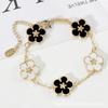 CDD nueva pulsera de flor de ciruelo fritilaria de doble cara trébol de cuatro hojas pulsera AliExpress Amazon comercio exterior transfronterizo