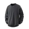Sudadera Nueva de Otoño 2025 para Hombre Estilo Americano Cuello Redondo con Bordado de Patrón Colorido, Suéter Informal Holgado Oversized