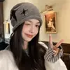 Gorro de Lana Holgado con Cordón Estilo Coreano para Mujer, Sombrero de Lana para Otoño e Invierno, Circunferencia de Cabeza Grande, Adelgazante de Cara, Versátil, Cálido, Protector de Orejas, Gorro de Punto