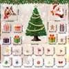 Ct493-497 Imán para Refrigerador de Árbol de Navidad Transfronterizo Papá Noel Reno Muñeco de Nieve Decoración Navideña Pegatina Magnética de PVC