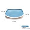 Plato para Bistec Occidental de Melamina Transfronterizo, Vajilla de Estilo Minimalista Nórdico, Plato Azul y Blanco Extra Grueso, Bol Grande, Extra Grueso y Duradero