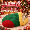 Meias de Natal fofas transfronteiriças, cama para pet, semifechada, espessa, cama de inverno para gato para sono confortável e quente, com proteção para o pescoço, atacado