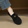 Zapatos Talla Grande 33-43 Mocasines Camelia de Tacón Bajo 2026 Nuevos Zapatos para Mujer Zapatos Planos Retro Británicos para Mujer