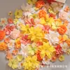 Flores de simulación de colores mixtos paquete de material DIY flores artificiales pasadores de pelo coronas de flores accesorios Hanfu cabezas de flores flores para uso en bodas sensación de alta gama