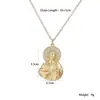 Novo Produto Cruzado Europeu e Americano Aogu, Colar com Pingente de São Judas Banhado a Ouro 18K Cobre Simples e Luxuoso, Joias Personalizadas de Nicho