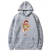 ONE PIECE ONE PIECE Monkey D. Sudadera con Capucha y Estampado Térmico 2D Divertida de Luffy Transfronteriza