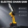 Motosierra eléctrica de una mano de 6 pulgadas / 8 pulgadas, sierra eléctrica de litio de alta velocidad sin escobillas de 8 pulgadas, inalámbrica recargable para uso doméstico, directo del fabricante