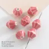 Macaron Diamante Forma Cerámica Cuentas Accesorios Ropa Pulsera Collar Materiales Cuentas Sueltas Hecho a Mano Joyería DIY Porcelana Cuentas