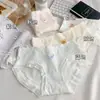 7A Bacteriostático Novo Estilo Roupa Íntima Feminina Algodão Fundo Forro Leve Respirável Feminino Jacquard Cintura Média Calcinha de Bumbum