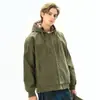 Chaqueta con capucha de algodón lavado estilo americano vintage para hombre, marca de moda Detroit Dressed, lona, manga larga