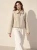 Abrigo de Cachemira Estilo Coreano Otoño/Invierno 2026 para Figuras Petites, Elegante Chaqueta de Solapa para Commuter con Mezcla de Lana de Oveja