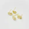 Pendientes Irregulares con Colgante de Aguja de Plata 925 Color Duradero Rellenos de Oro de 14K Pendientes DIY Hechos a Mano Accesorios de Material para Joyería de Oreja
