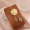 Versão Alta Shijia Idyllia Colar de Flores Coloridas para Mulheres Moda Europeia e Americana Pingente de Flor Multicor Corrente Clavicular Transfronteiriço