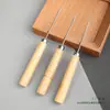 Punzón de Aguja Antiguo para Reparación de Zapatos, Punzón con Mango de Madera, Herramienta Punzón para Zapatos de Cuero, Perforación y Reparación de Zapatos Hecho a Mano, Aguja de Punzón Recta Extra Fina
