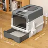 Amazon explosiones caja de arena para gatos extragrande cajón totalmente cerrado inodoro para gatos a prueba de salpicaduras desodorante fabricantes mayoristas