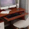 Mesa de Computador Bandeja para Teclado Escritório Casa Bandeja para Teclado Madeira Maciça Bandeja de Madeira Gaveta para Teclado Trilho Suspenso