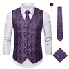 2026 Nuevo Conjunto de Chaleco para Hombre Estilo Europeo y Americano con Patrón Paisley, Corbata y Pañuelo Cuadrado, Modelo de Comercio Exterior Transfronterizo