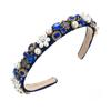 Moda Europea y Americana Nueva Diadema de Perlas Incrustadas de Diamantes Clip para el Cabello de Borde Fino para Cabello Presionado para Mujer Elegante Versátil Diadema de Perlas de Imitación para Lavado de Cara